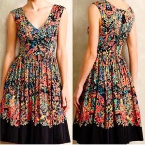 Anthropologie Tracy Reese 0p colorful sleeveless swing dress
